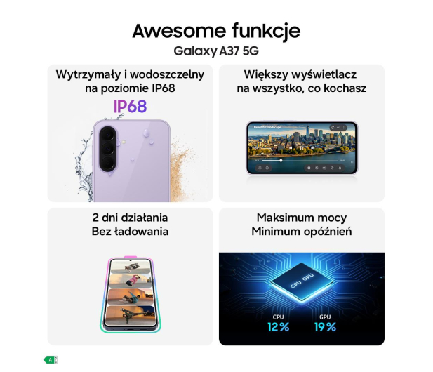 SAMSUNG Galaxy A37 6/128GB Fioletowy - 1507076 - zdjęcie 11